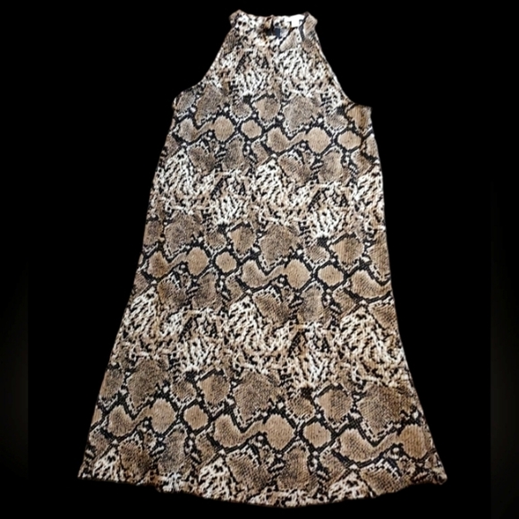 Est 1946 Snakeskin print dress pleated knit flowy comfortable dress med - Picture 6 of 8
